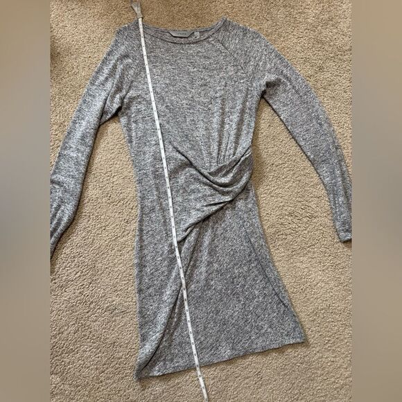 Athleta knot front heather gray knit mini dress, size XXS - Picture 5 of 8